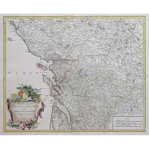 Carte géographique ancienne du Poitou