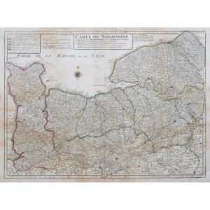 Carte Géographique Ancienne De La Normandie