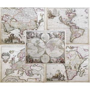 Old Geographical Maps Of The World And Continents