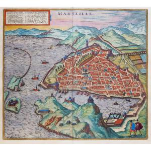 Old Map Of The City Of Marseille