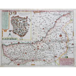Old Geographical Map Of The Diocese Of Sarlat – Périgord