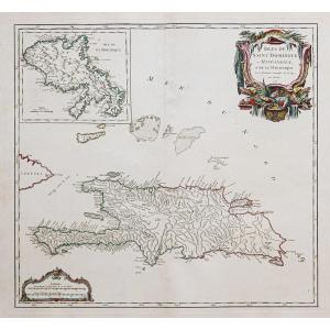 Carte Géographique Ancienne De Saint Domingue