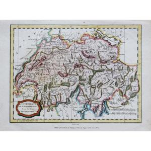 Carte Géographique Ancienne De La Suisse