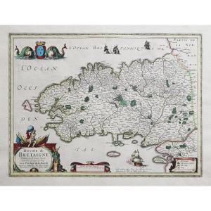 Old Geographical Map Of Brittany