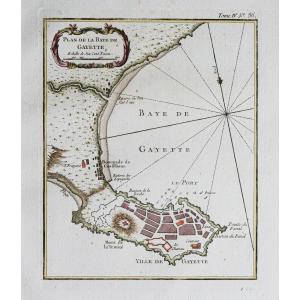 Old Map Of The Bay Of Gaeta – Italy