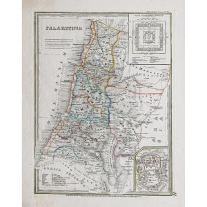 Carte géographique ancienne de la Palestine