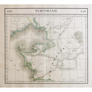 Carte géographique de la mer Caspienne – Turkménistan – Ouzbékistan
