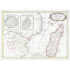 Carte ancienne de Madagascar – Réunion – Maurice
