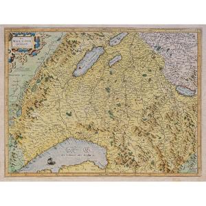 Carte géographique ancienne de la Suisse