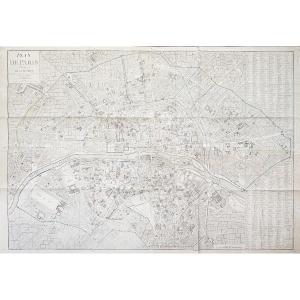 Grand plan mural ancien de Paris