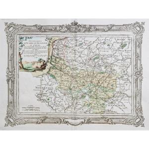Carte géographique ancienne de la Picardie