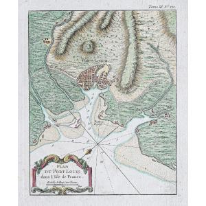 Old Map Of Port Louis, Mauritius