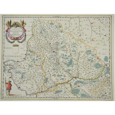 Carte géographique ancienne de Beauvais