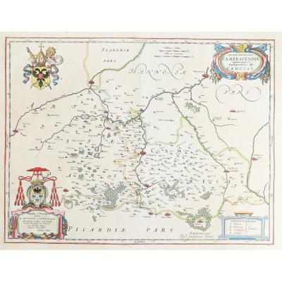 Carte géographique ancienne de Cambrai