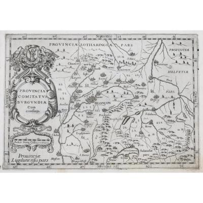 Carte géographique ancienne de la Bourgogne 