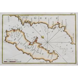 Carte Marine Ancienne De Corfou