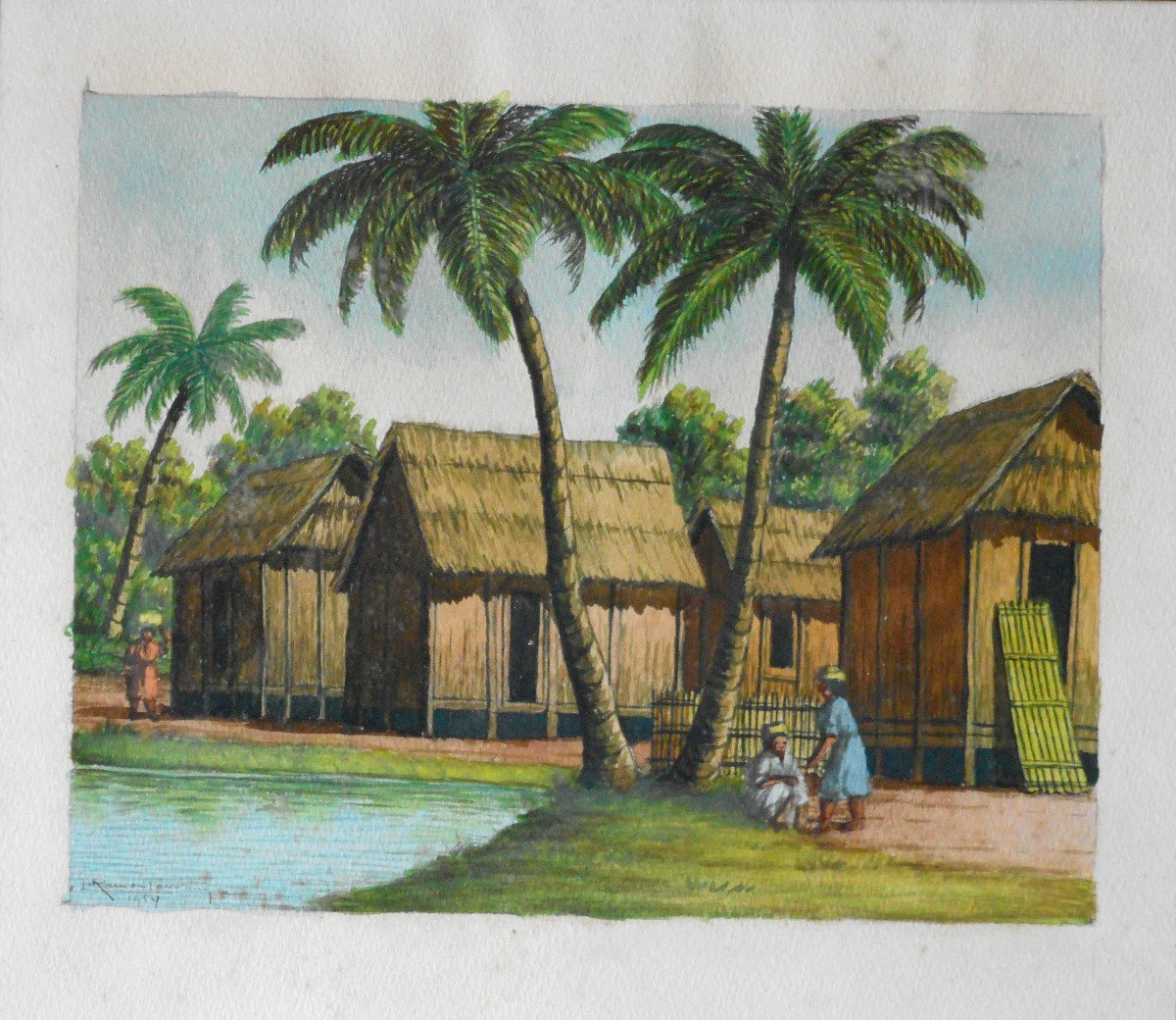 Malagasy Watercolor 1954 (ratova, Ralambo, Rakotovao, Ramanda, Ramanankamonjy, Rajesy Etc) Madagascar-photo-4