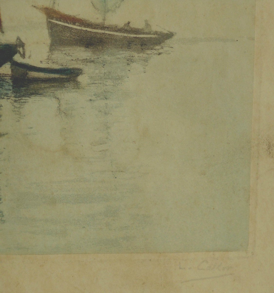 Henri Callot (1875-1956) Aquatint 37 X 46 Cm Basin Base-photo-3