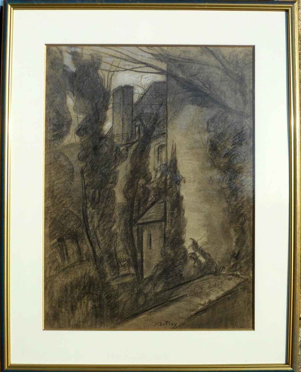 Léon DETROY ( 1857-1955) "le château de GARGILESSE" école de CROZANT - LEON DETROY-photo-1