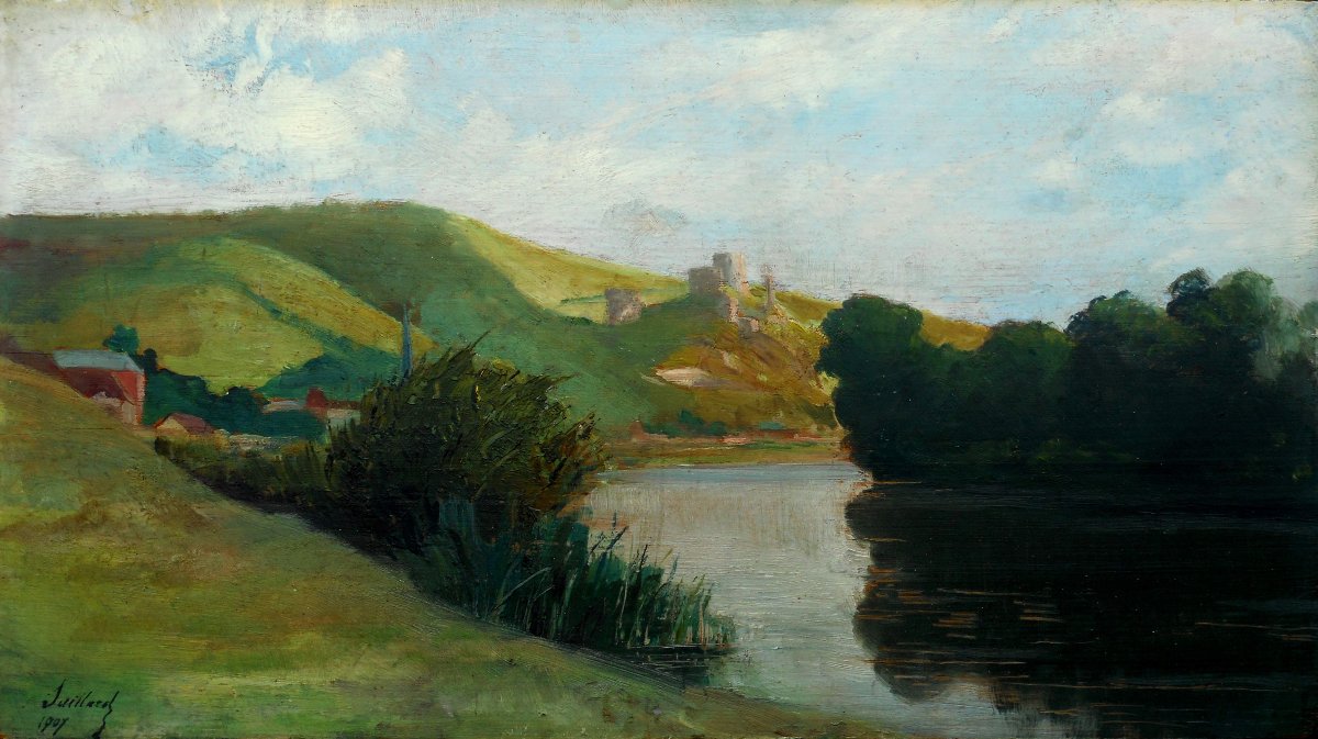 Joseph JUILLARD (1866-1945) château GAILLARD LES  ANDELYS NORMANDIE (ecole de MUROL ou MUROLS)-photo-2