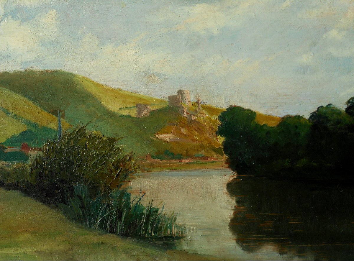 Joseph JUILLARD (1866-1945) château GAILLARD LES  ANDELYS NORMANDIE (ecole de MUROL ou MUROLS)-photo-3