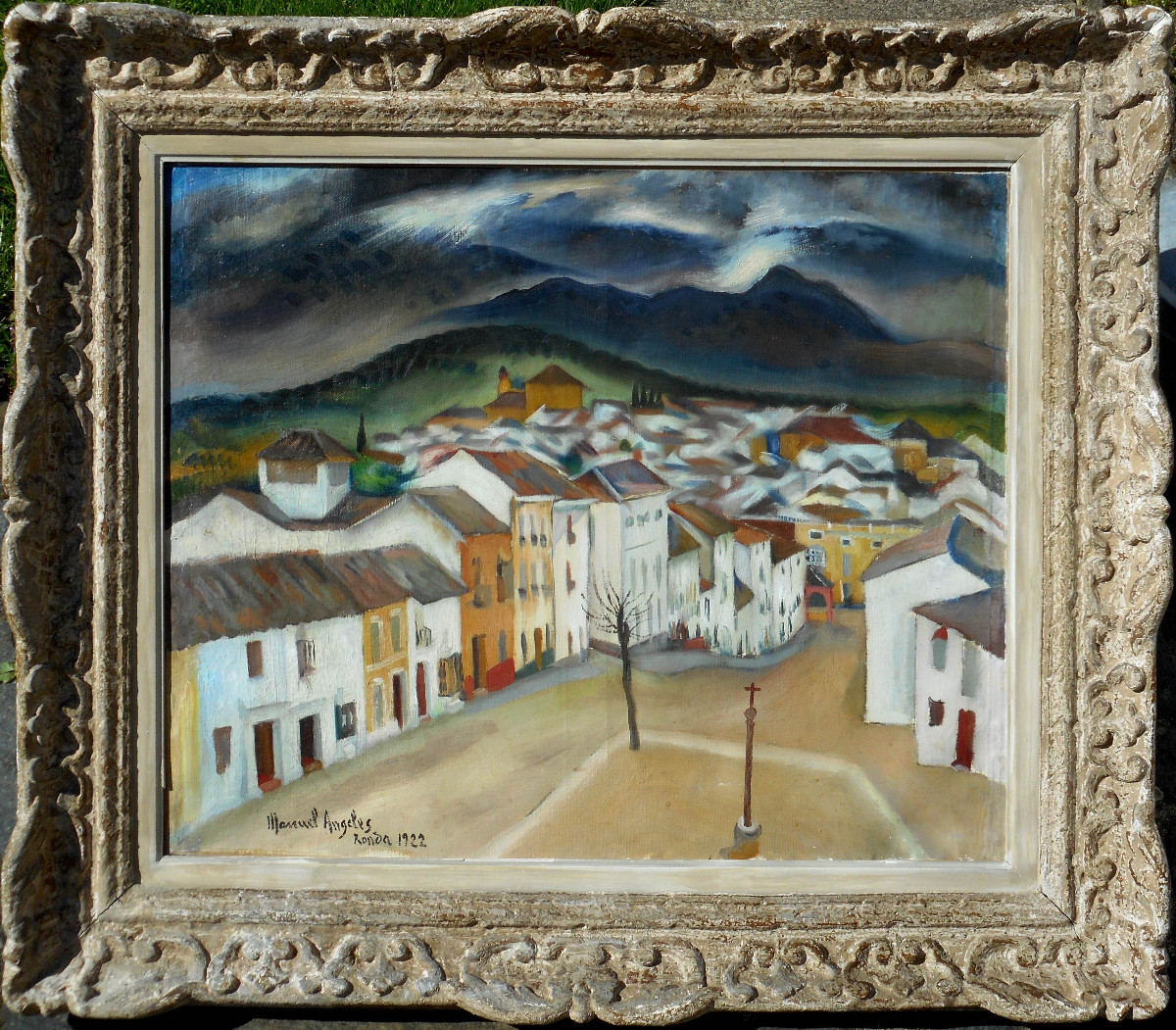 Manuel Angeles ORTIZ (1895-1984) paysage cubiste RONDA 1922 ESPAGNE ANDALOUSIE