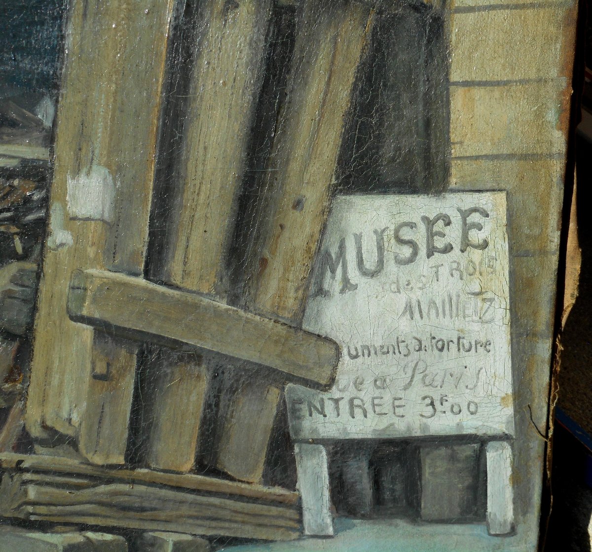 Jean AMBLARD  (1911-1989) PARIS musée des 3 Mailletz 1937 - rue GALANDE -HST 73 x 54 cm-photo-3