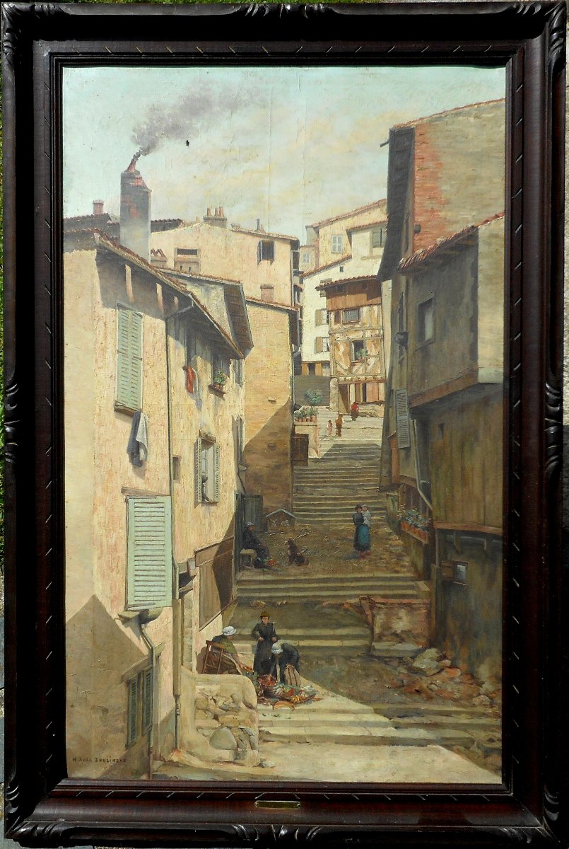 ABEL BOULINEAU (1839-1934) HST 93 x 58 cm (106 x 72 cm encadrée)-photo-2