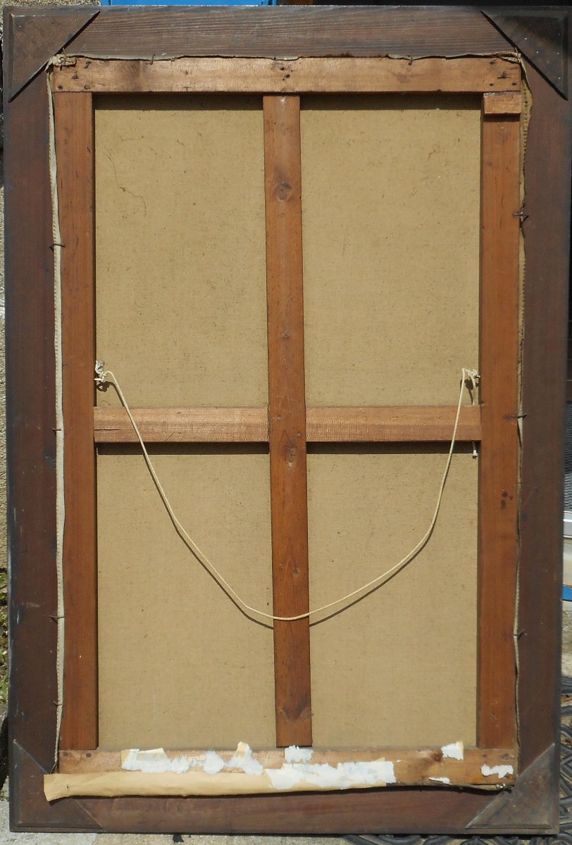 ABEL BOULINEAU (1839-1934) HST 93 x 58 cm (106 x 72 cm encadrée)-photo-1