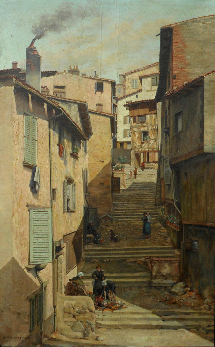 ABEL BOULINEAU (1839-1934) HST 93 x 58 cm (106 x 72 cm encadrée)