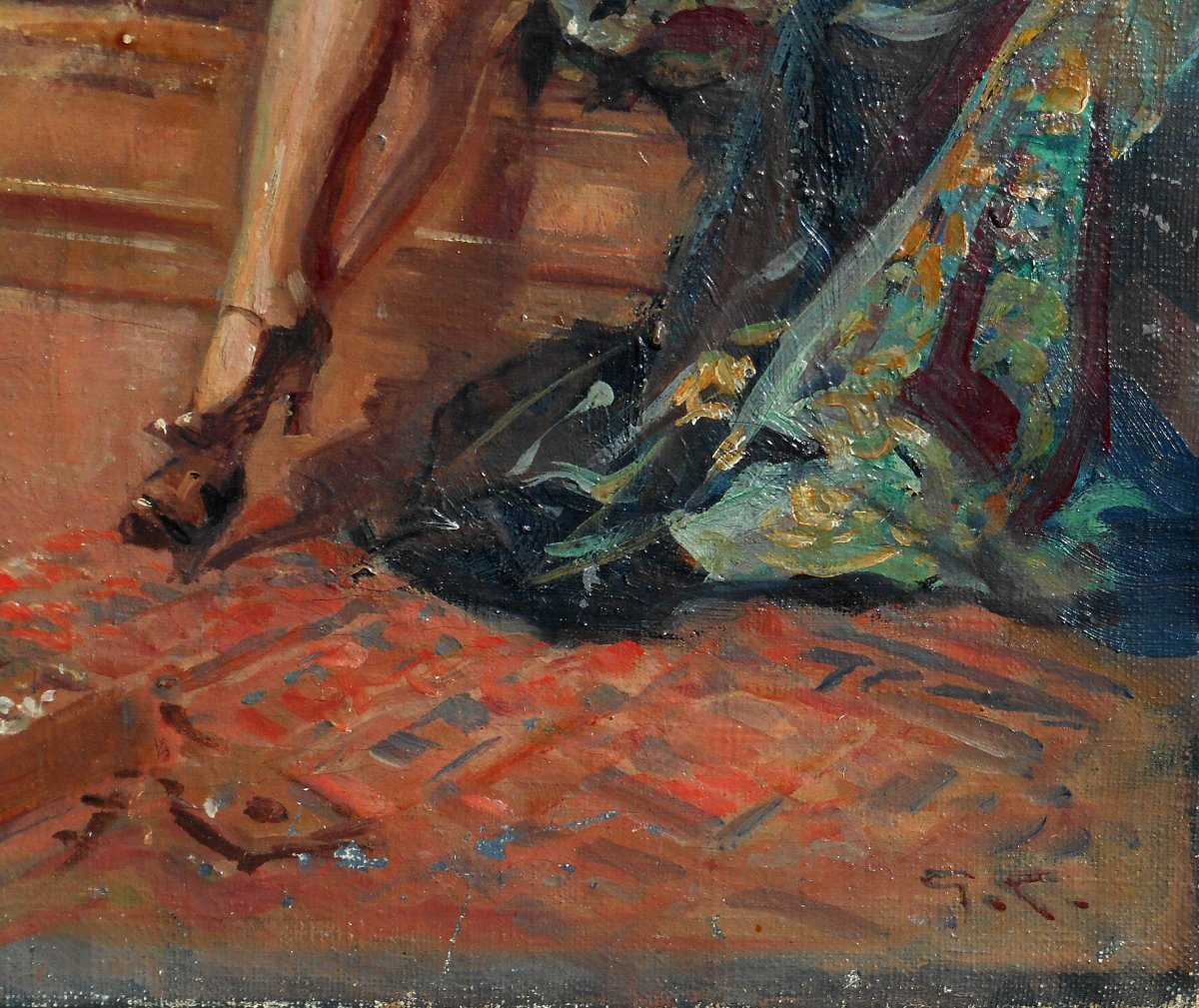 Georges CONRAD (1874-1936) fille de joie - scène de bordel - maison close -photo-2