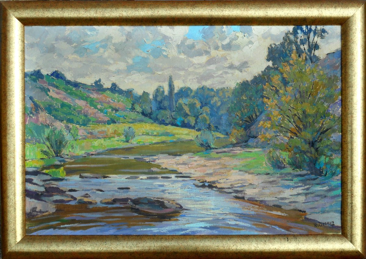 Roger Decaux (1899-1955) Crozant School (guillaumin, Madeline, Detroy, Alluaud Etc)-photo-3