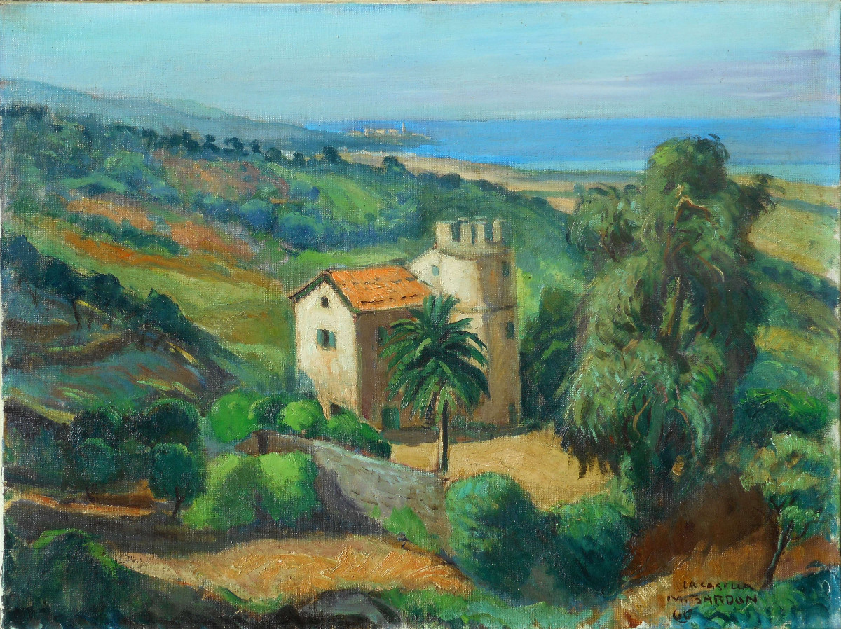 Marc BARDON (1891-?) CORSE - la casella 1960 - HST 46 x 61 cm