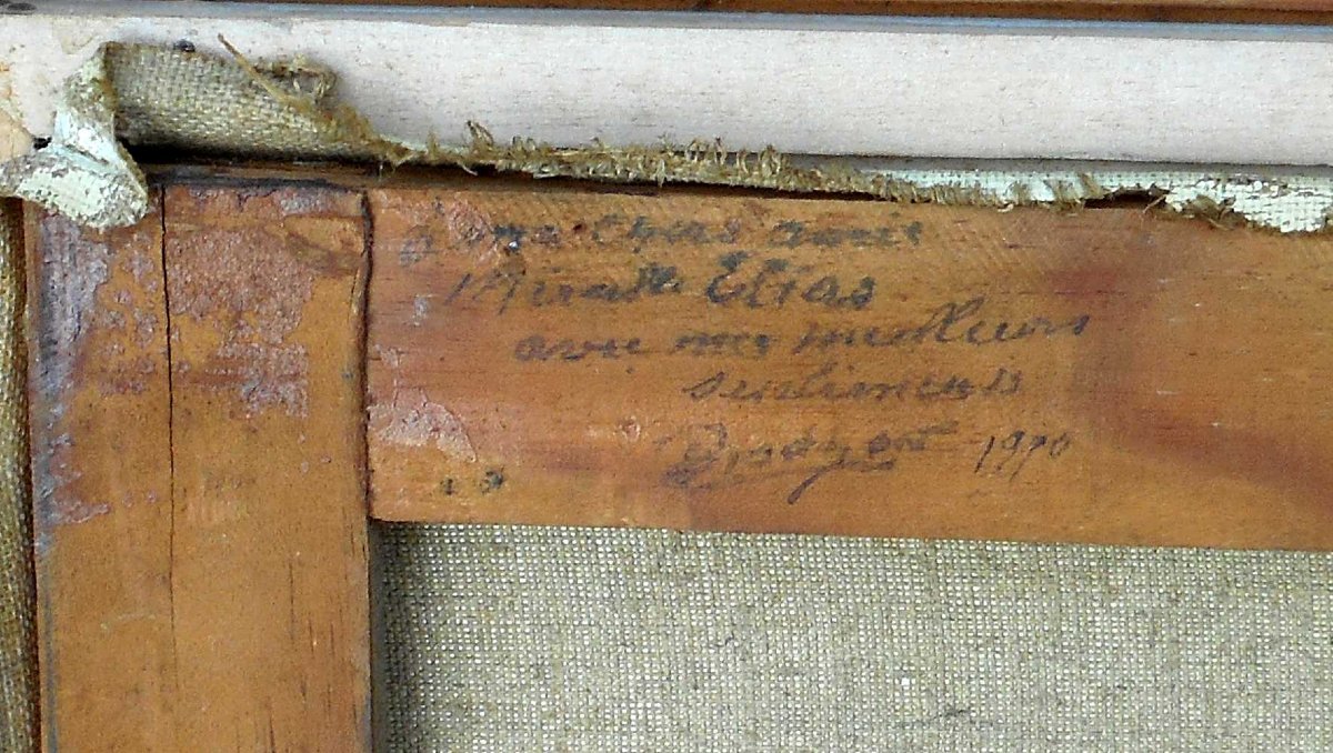 Emile PRODHON ( 1881/1974) vallée de la MARNE - HST 50 x 100 cm datée 1970-photo-1