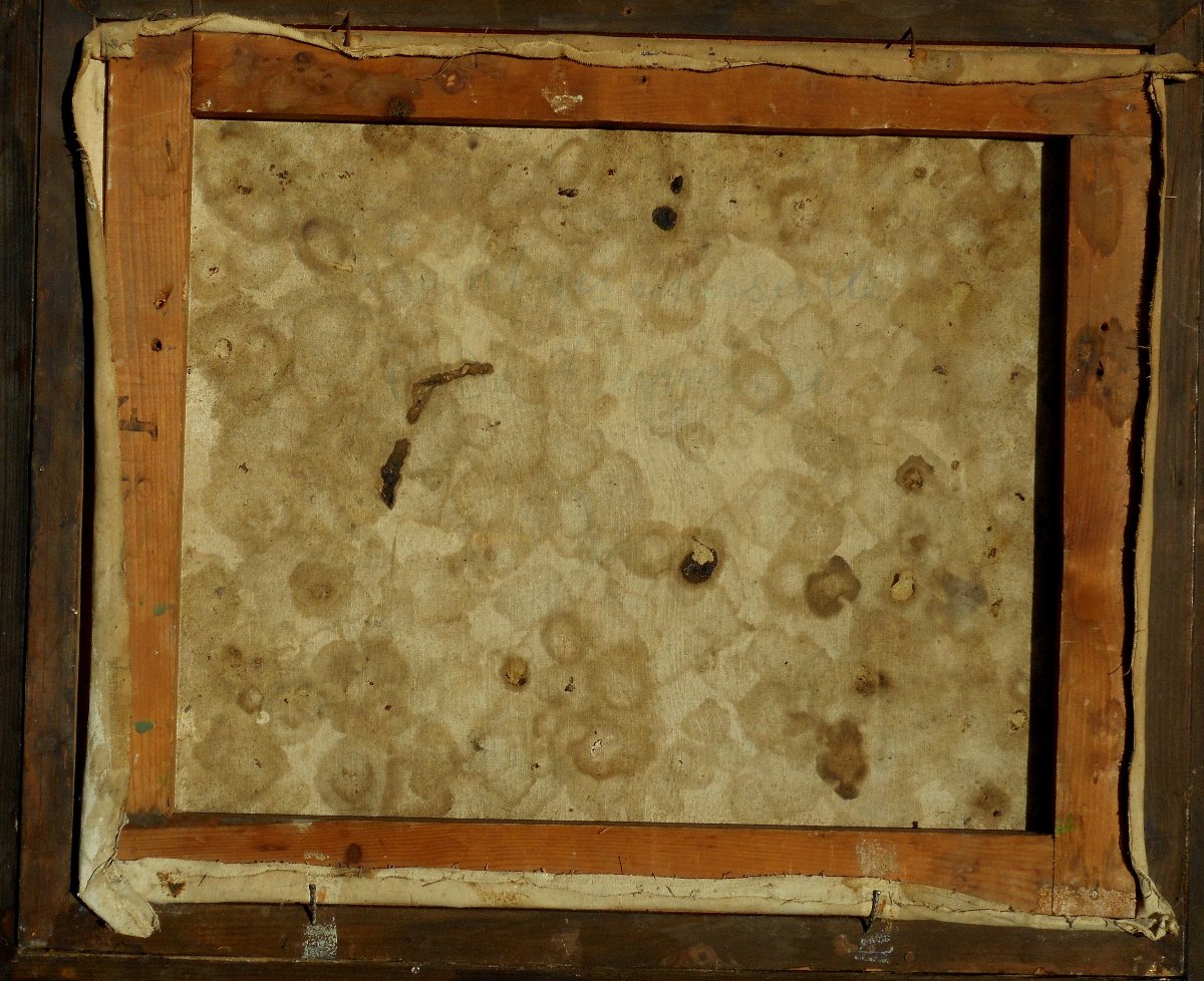 Pietro DE FRANCISCO  (1873/1969)  MARSEILLE - marché aux santons -HST 38 x 46 cm-photo-2