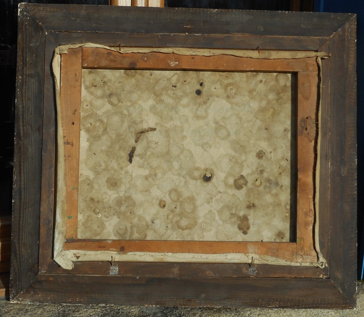 Pietro DE FRANCISCO  (1873/1969)  MARSEILLE - marché aux santons -HST 38 x 46 cm-photo-3