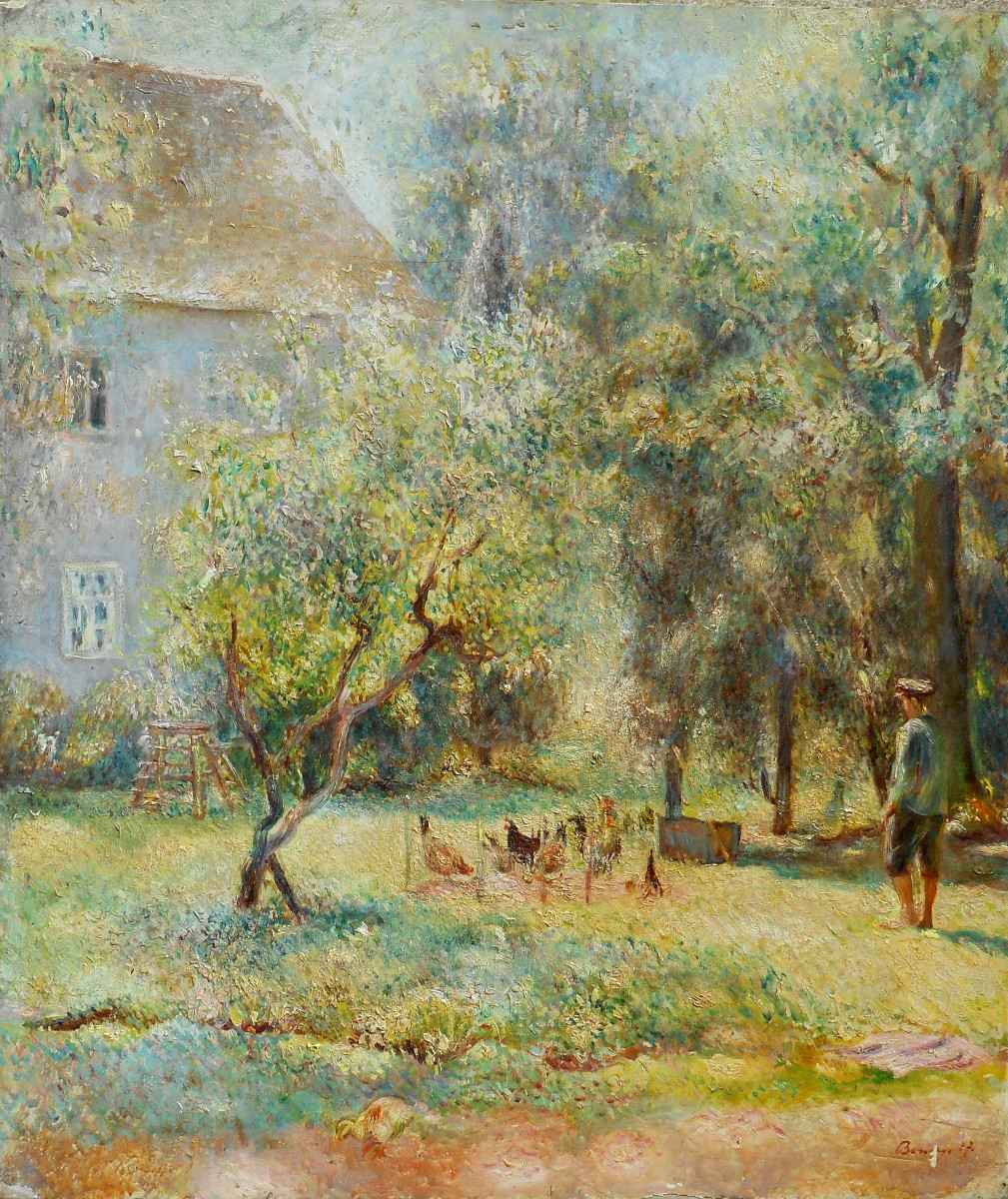 Walter BONDY ( 1880-1940) PRAGUE -TCHEQUIE- AUTRICHE-ALLEMAGNE -HSP70 x 60 cm - 1917