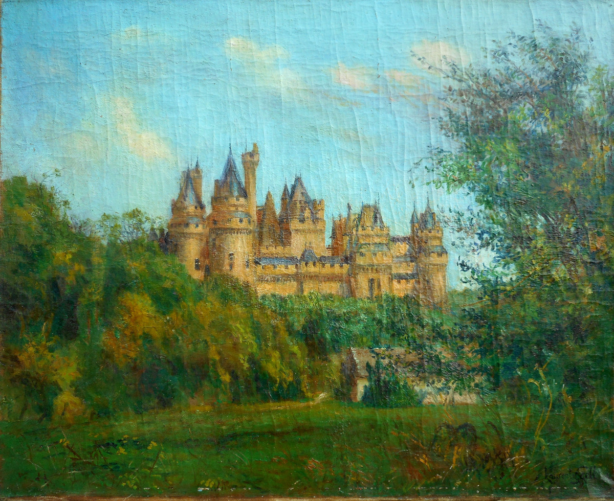 Laurent Gsell (1860/1944) Pierrefonds Castle (oise) Swiss School - Viollet Le Duc