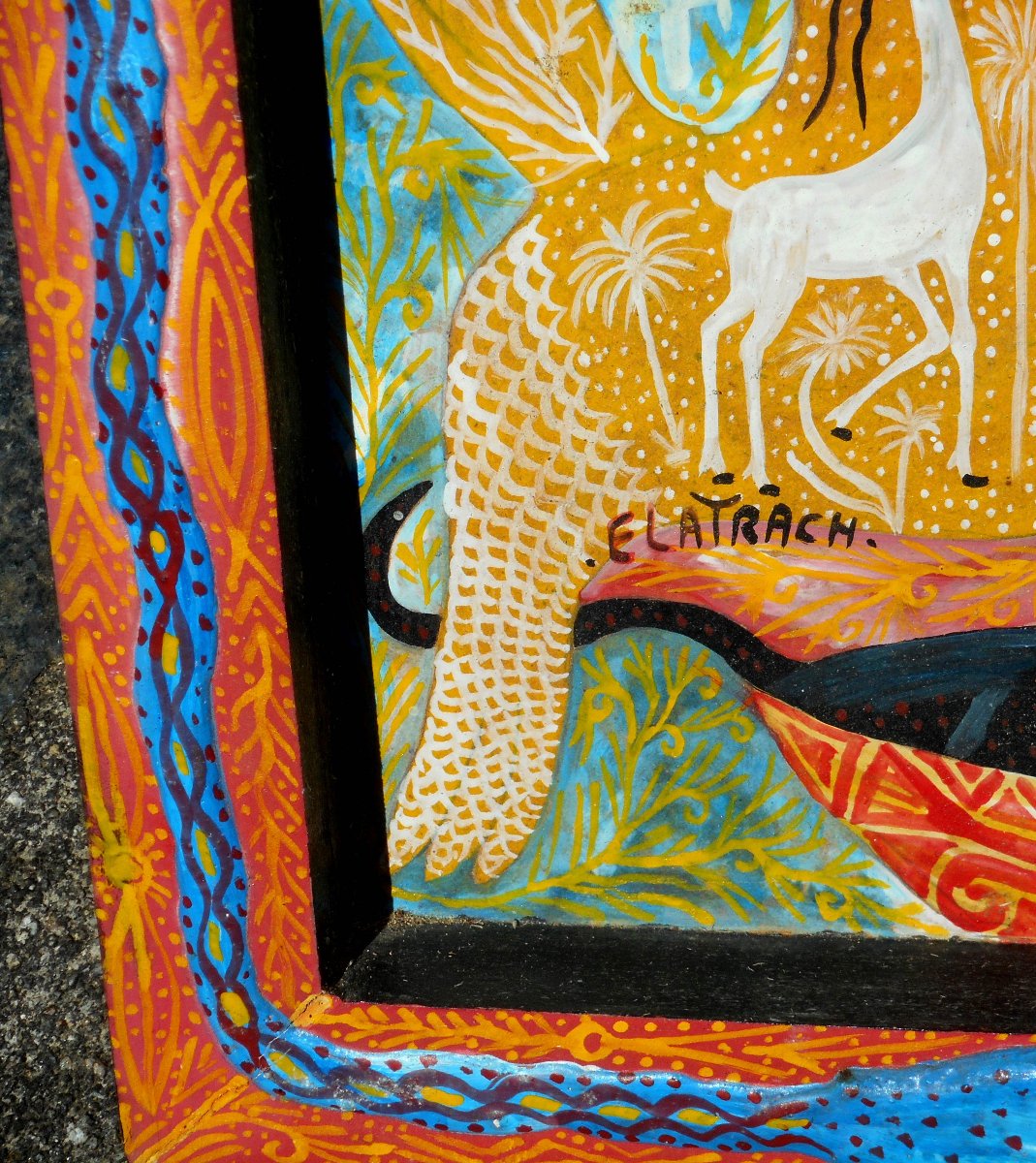 Abdellah El Atrach (morocco - Essaouira) Mixed Technique 46 X36 Cm-photo-2