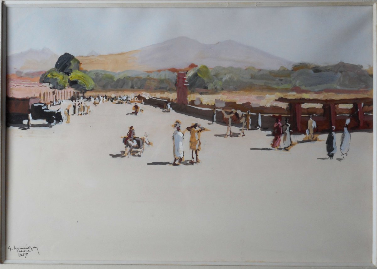 Gustave HERVIGO (1896/1993) Abéché - TCHAD 1957-photo-2
