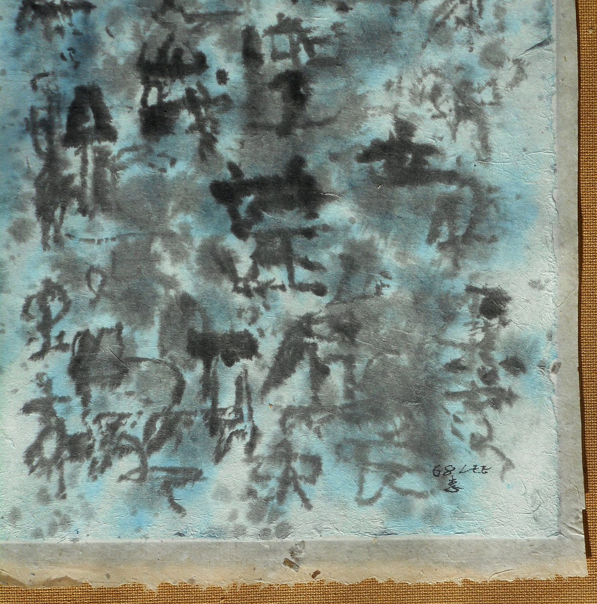 Ung-no Lee (1904/1989) Mixed Media 58 X 35 Cm Dated 1968 - South Korea-photo-3