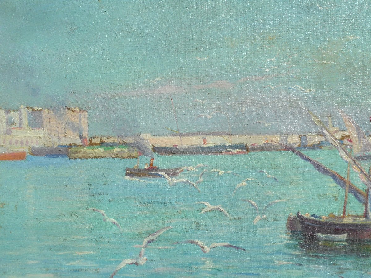 Gustave LEMAITRE (1863/1920) l amirauté - ALGER le port-photo-4