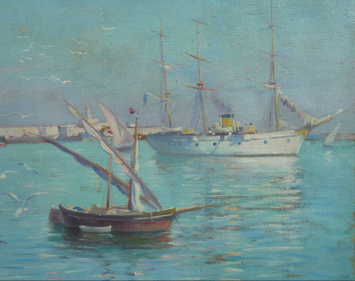 Gustave LEMAITRE (1863/1920) l amirauté - ALGER le port-photo-1