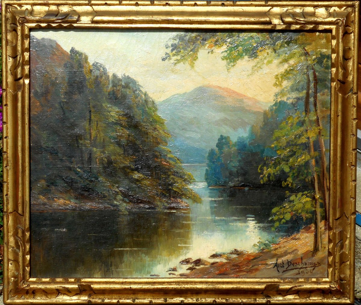 Antoinette DESCHAMPS (1898/1993?) BORDEAUX  -hst 46 x 55 cm datée 1930