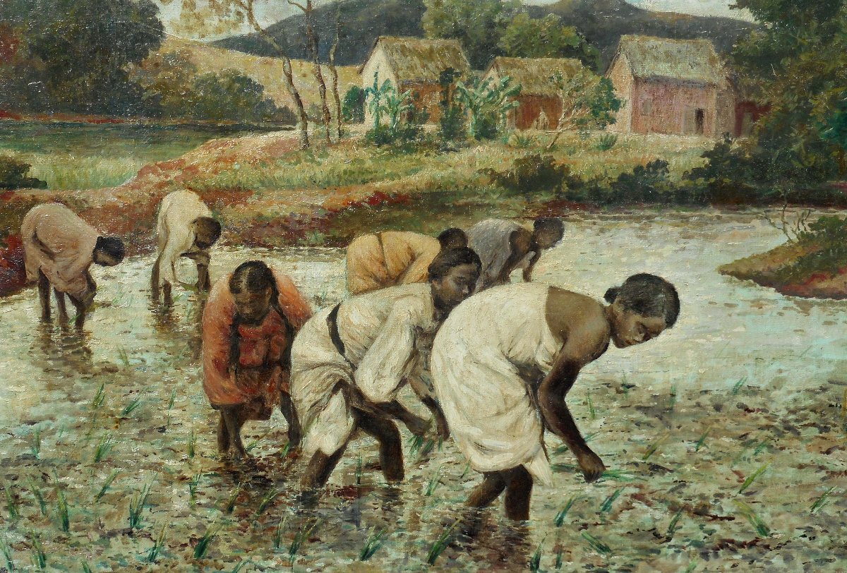 RAJESY (1860/1929) MADAGASCAR - hst 67 x 97 cm - 1913-photo-3