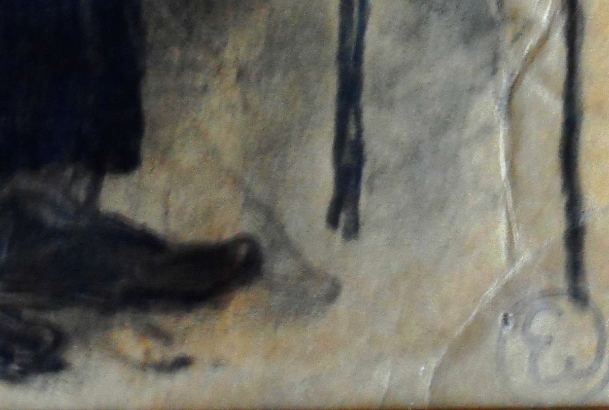 Edmond CUISINIER (1857/1917) dessin 29 x 18 cm-photo-2