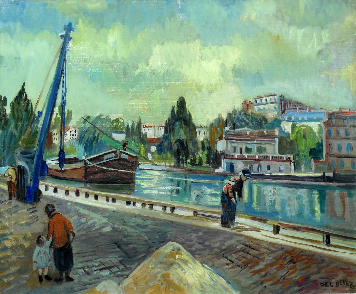 Jean Del Devez (jean Deldevez) 1909–1983 — Paris — The Banks Of The Seine-photo-2