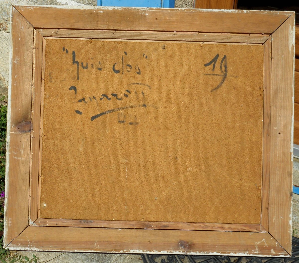 PRUDENT POHL dit ZANAROFF ( 1885/1966)  hsp 61 x 50 cm 1947 "huis clos"(69 x 80 cm encadrée)-photo-4