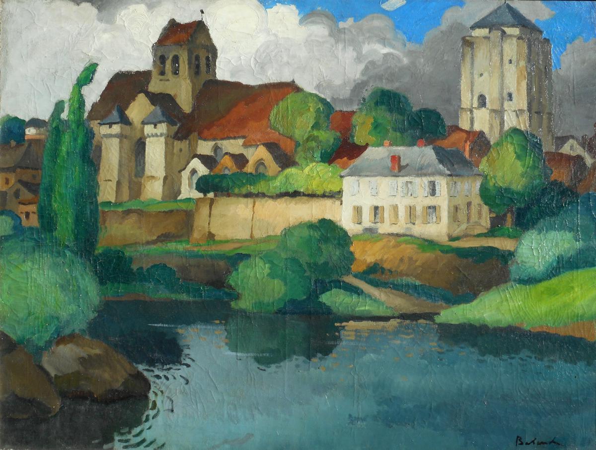 Gaston Balande (1880/1971) La Roche-posay- 88x116cm Poitiers-photo-2