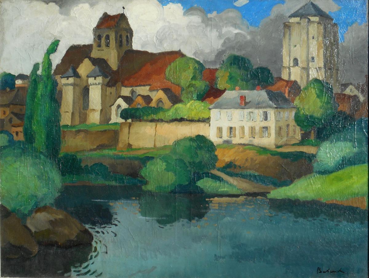 Gaston Balande (1880/1971) La Roche-posay- 88x116cm Poitiers-photo-3